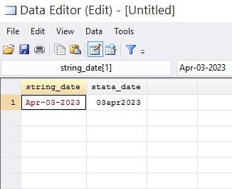 Browse view of String to Numeric data in Stata